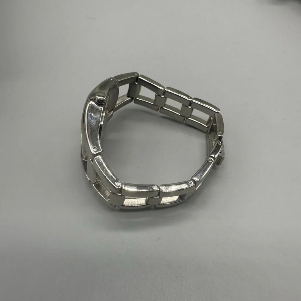 3/$30 Anne Klein Watch Women Pink Dial Silver Tone Bracelet Band 5.75